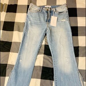 Flying monkey flare crop jeans 9/29